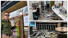 Einbrecher räumen im Februar 2024 das Optikgeschäft von Markus Milbradt in der Karlstraße leer und hinterlassen ein Chaos, hier ein Bild ...