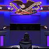 US-Präsident Donald Trump (rechts) und sein Herausforderer Joe Biden beim letzten TV-Duell in der Belmont University in Nashville. Wir ...