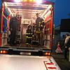 Büsingens wohl jüngster Feuerwehrfan, der bald vierjährige Mark Rémez, wurde von den Feuerwehrleuten im neuen GW-T herzlich begrüßt.