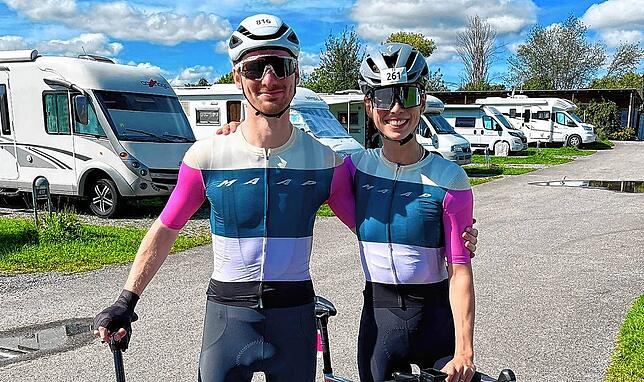 Larissa Christl und ihr Bruder Lewin Rexin sind begeisterte Radsportler. Am ersten Septemberwochenende haben die beiden am Riderman ...