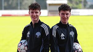 Wieder vereint: Seit der Vorbereitung spielen die Zwillinge Marvin und Louis Laub wieder gemeinsam in der ersten Mannschaft des ...