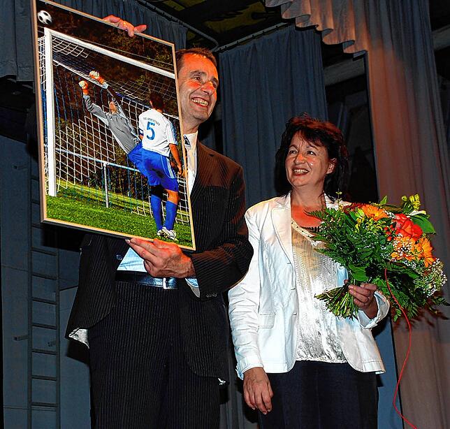 Clemens Müller beim 90. Vereinsjubiläum des TuS Immenstaad 2009.