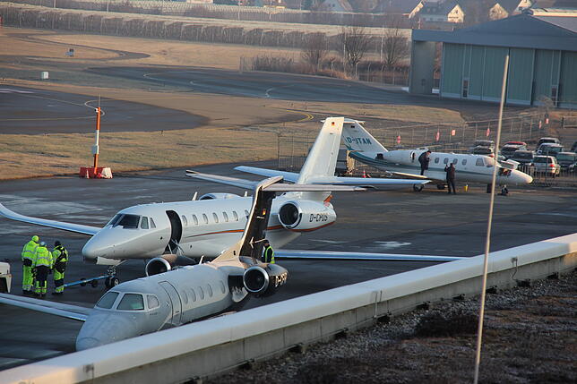 In der Woche rund um das Weltwirtschaftsforum ist der Bodensee Airport ein gefragtes Ziel.