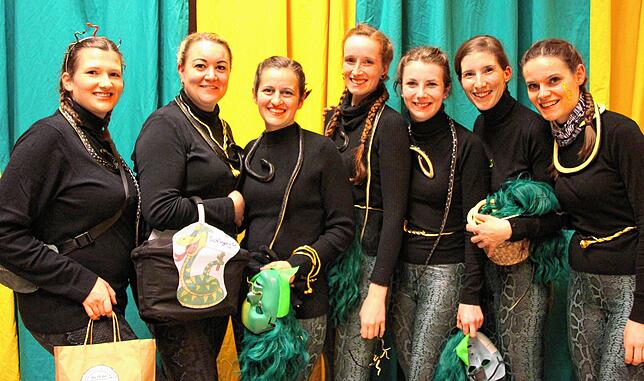 Die Wutach-Schlängle aus Grimmelshofen gewannen beim Preismaskenball der Gäli Mölle Grimmelshofenden ersten Preis in der Gruppenwertung.