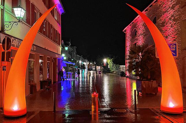 Bild 4: Überlingen leuchtet – im Regen