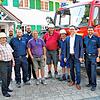 Die Übergabe des Liggersdorfer Feuerwehrfahrzeugs LF16 an den Mühlinger Verein &bdquo;Hilfe für Menschen in der Ukraine&ldquo; am 6. ...
