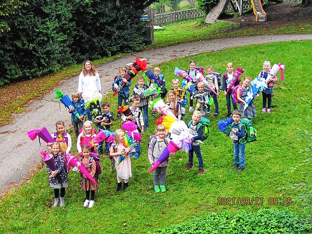 Die Klasse 1b der Grundschule Brigachtal mit Lehrerin Nicole Trommler.