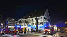 Die Feuerwehr war nachts im Hotel-Restaurant Adler im Einsatz.