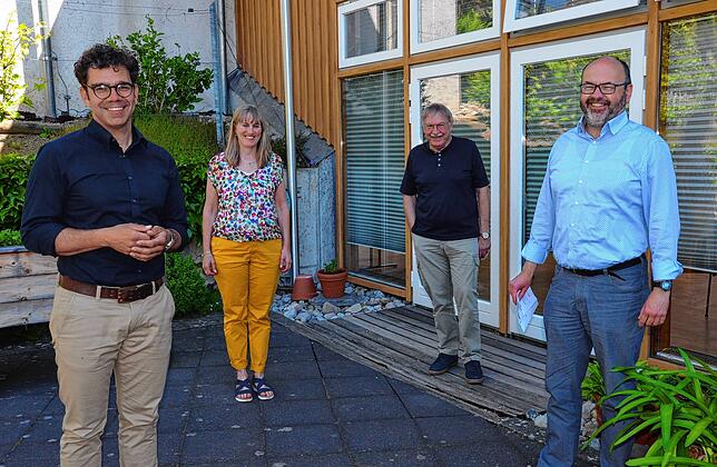 Sie alle kümmern sich in ihren jeweiligen Aufgaben um einsame oder bedürftige Menschen in Markdorf (von links): Der evangelische Pfarrer ...