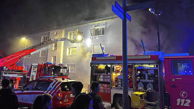 Brand am Sonntagabend, 27. Oktober, in der Kreuzensteinstraße in Singen.