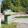 Der Bahnübergang auf der Riedstraße am Bahnhof Wollmatingen.