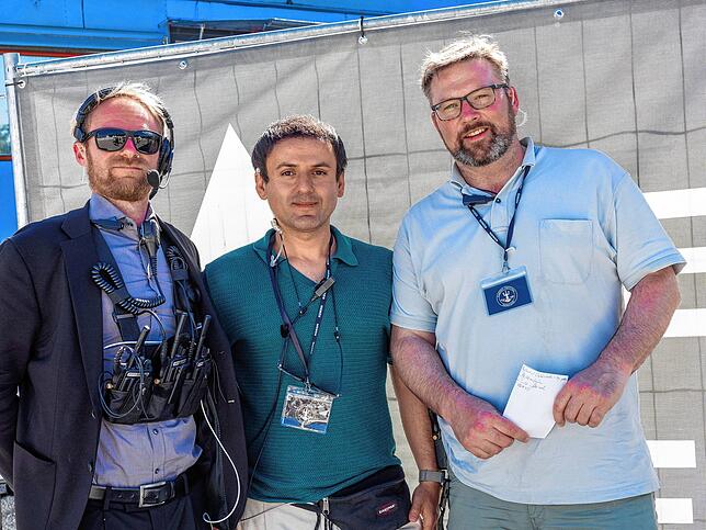 Für sie bedeutet das Campus-Festival Stress und Spaß zugleich (von links): Bei Veranstaltungsleiter Maximilian Schrumpf laufen die ...