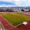 Eine Luftaufnahme des Untersee Stadions in Radolfzell. Für Werbeflächen in den Stadien und Sporthallen möchte die Stadt eine Regelung ...