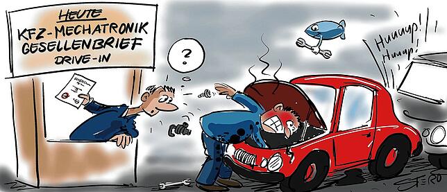 Bild 16: Die Karikatur der Woche: Wie weit weg ist noch zu nah dran?