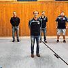 Der neue Vorstand des FC Dettighofen (von links): Vorsitzender Sebastian Schulze, stellvertretende Vorsitzende Corinna Krügle, Christian ...