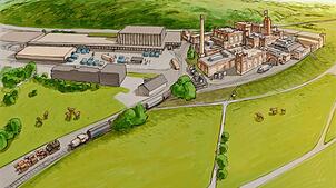 So könnte sich das geplante Hochregallager künftig präsentieren. Illustration: zVg