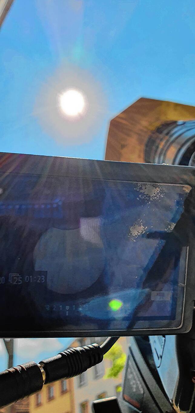 Bild 1: Bilder und ein Video von der Sonnenfinsternis über VS-Villingen