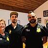 Erfolgreiche Vertragsverlängerung beim FC Schönwald: Trainer Christian Furtwängler (2. von rechts) und die Vorstände Marion Burger, ...