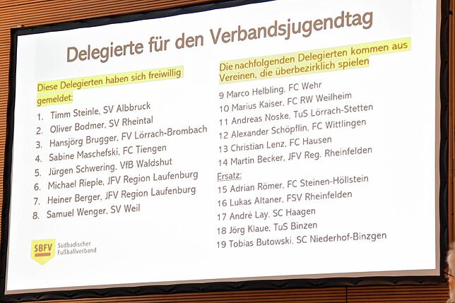 Delegiert: Diese Funktionäre vertreten den Bezirk Hochrhein beim Verbandsjugendtag in Schluchsee am 6. Mai.