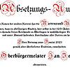 Von &bdquo;allefänzigen Gnaden&ldquo;, heißt es in der Urkunde, werde er heute mit dieser Urkunde abgesetzt, heißt es im Erlass der ...
