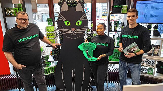 Thomas Ays rückt den Kater Hiddigeigei in den Mittelpunkt des Marketings.
