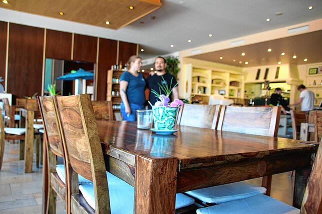 Jacqueline Perk und Martin Hübner im Restaurant Ko&lsquo;Ono.