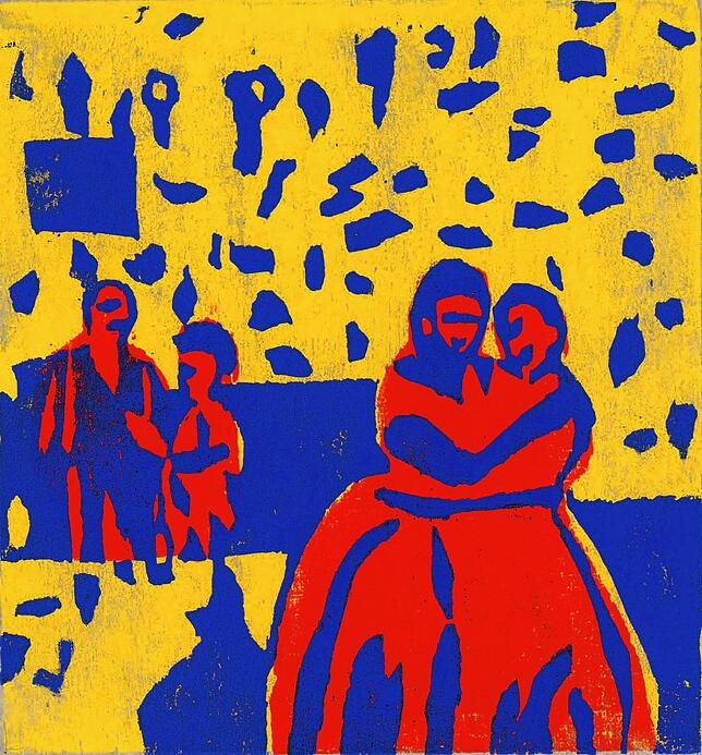 Kräftige Farben: „Zwei Paare II“ (2007).