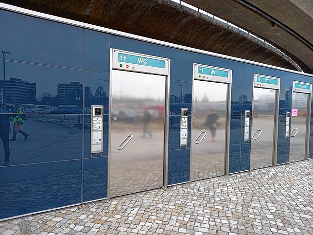 Die Toilettenanlagen am neuen Mobilpunkt