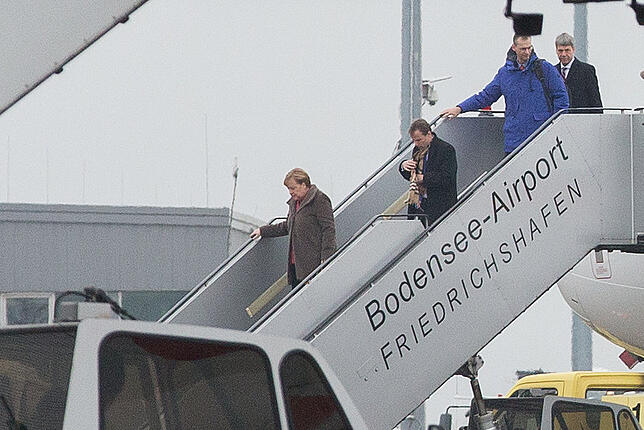 Bild 4: Warum Bundeskanzlerin Angela Merkel auf dem Weg nach Davos einen Zwischenstopp in Friedrichshafen einlegte