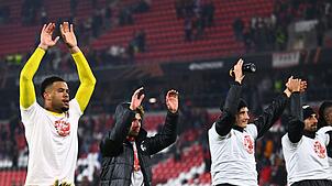 SC-Torhüter Noah Atubolu (l.) musste nur am Schluss einmal hinter sich greifen.