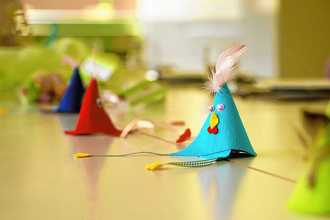 Selbstgemacht: In den Wochen vor Ostern haben die Schüler jede Menge Tischdeko selbst entworfen.