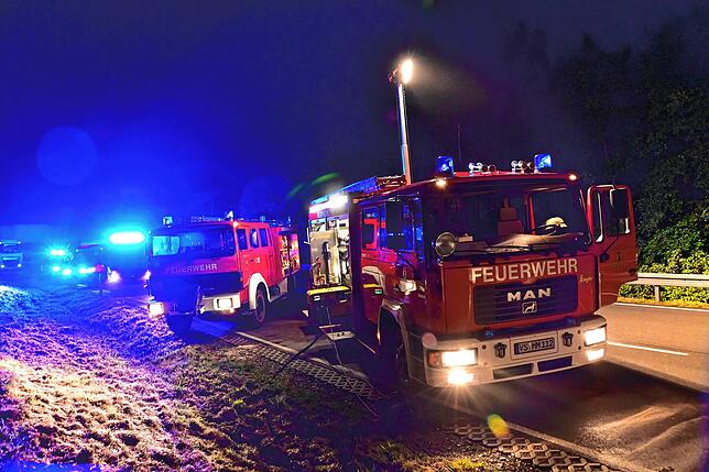 Die Feuerwehr Mönchweiler ist mit 20 Kräften im Einsatz.