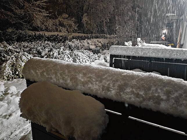 In Grenzach-Wyhlen hat‘s ordentlich geschneit.