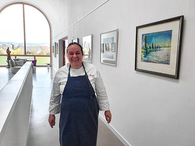 Nicht nur Sinn fürs Essen: In der Kunstgalerie mit Werken, die ihr Vater sammelte.