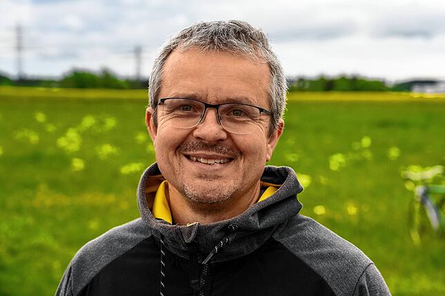 Armin Jäckle, Nebenerwerbslandwirt auf den Bertholdshöfen.