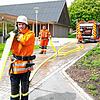 Moritz Leichenauer aus Uttenhofen (vorne, Feuerwehr Tengen) und Danio Vögel aus Stetten (Feuerwehr Engen) zeigen sich bestens ...