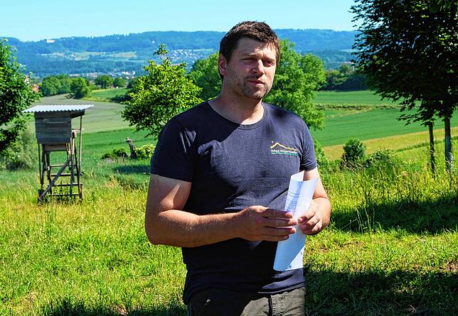 Landwirt Simon Giebler vom Rimpertsweiler Hof.