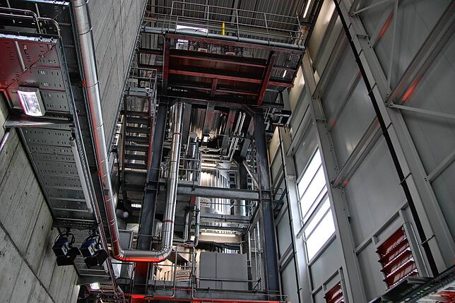 In diesem Heizwerk wird aus der Biomasse Altholz Energie produziert. Takeda investierte 14,5 Millionen Euro.