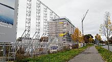 Der Rohbau des künftigen Hotels an der Reichenaustraße.