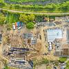 Die Baustelle des Tiengener Freibads aus der Vogelperspektive.