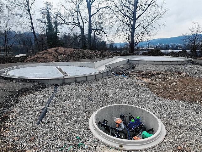 Bild 3: So sieht es auf der Baustelle des Freibads Waldshut aus