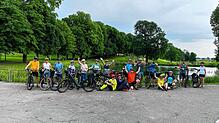 Die Radler des RSV Ofteringen im Schlosspark in Stuttgart. Bild: Andreas Merk