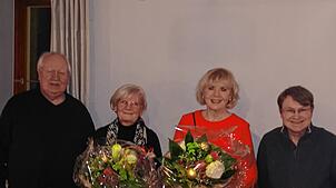 Ehrungen im Vorstand (von links): Pfarrer Veit Rutkowski, Edeltraud Schiessel, Petra Szilagyi und Präses Pfarrer Frank Malzacher. Bild: ...