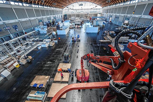 Normalerweise würde jetzt der Aufbauprozess der Messe Eurobike stattfinden; die Messe wurde von Anfang September auf November verlegt, ...
