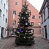 Die Präsentation der aktuellen Haushaltsdaten in Engen kamen einem Weihnachtsgeschenk gleich, wie sie hier am Christbaum vor dem Rathaus ...