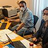 Netzwerkbetreuer Julian Pfau und Moderatorin Andrea Hauber sorgten im Hintergrund für einen reibungslosen und bestens moderierten ...