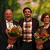 Der Grüne Kreisverband (von links): Kandidat Martin Hahn, Parteisprecher Ahmad Al Hamidi, Ersatzkandidatin Christine Bernard.