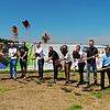 Spatenstich für die erste Freiflächenfotovoltaikanlage im Bodenseekreis: (von links) Wolfgang Heine (Geschäftsführer Regionalverband ...