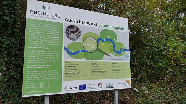 Infotafeln wie diese beim Sunnenbuggele in Rheinfelden sollen auch auf dem Rheinuferrundweg in Schwörstadt aufgestellt werden. Nun ...
