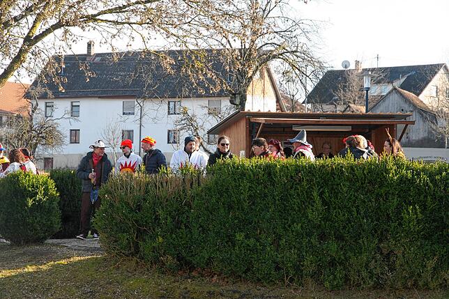 Bild 11: Die besten Bilder vom Stellen des Jubiläumsbaums durch die Froschzeller Holzer